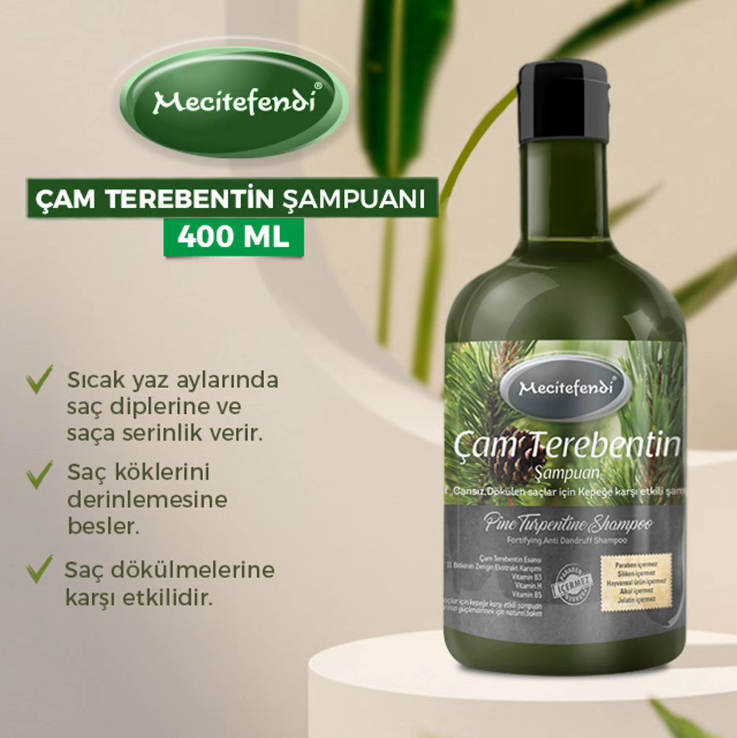 MECİTEFENDİ ÇAM TEREBENTİN ŞAMPUANI 400 ML