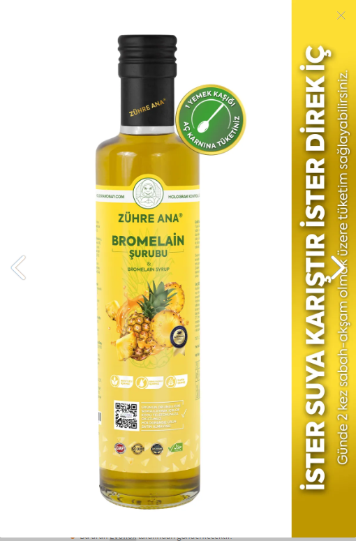 Zühre Ana Bromelain Ananas İçeren Detox Şurubu