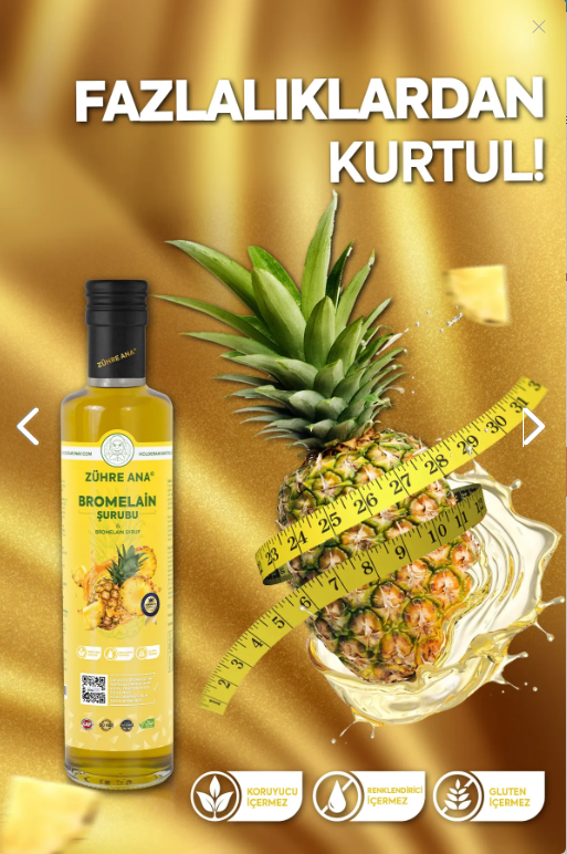 Zühre Ana Bromelain Ananas İçeren Detox Şurubu