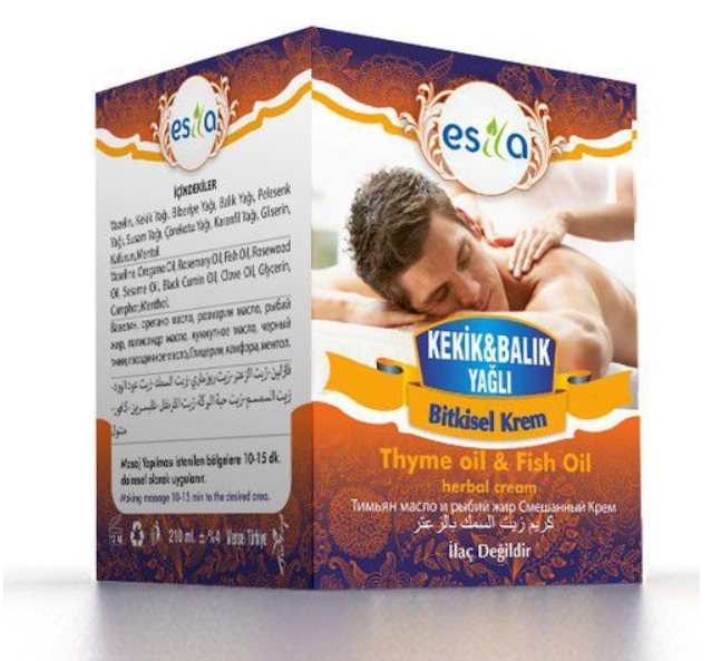 Kekik ve Balık Yağlı Masaj Kremi 210 ml. Esila