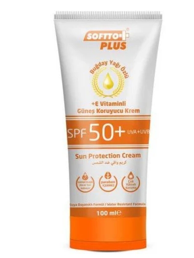 Softto Plus Spf 50 Güneş Kremi 100 Ml Koruyucu E Vitaminli Krem